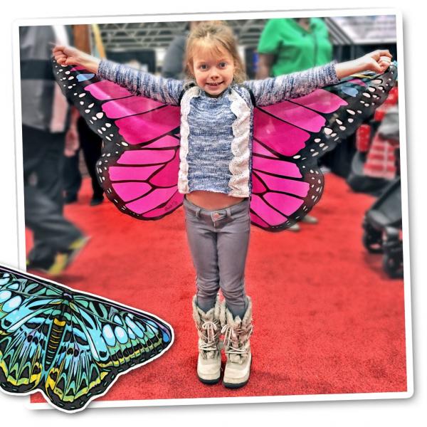 Children and Adult Butterfly Wings Kids Cape Dress Up Dance Costume Wings picture