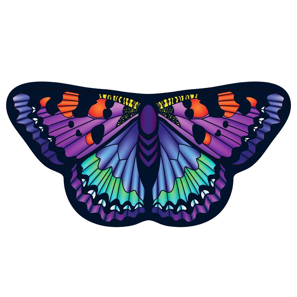 Childrens Butterfly Wings Kids Pink Painted Lady Cape Dress Up Dance Costume Wings picture