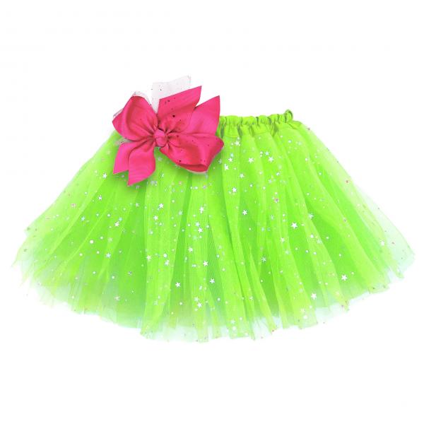 Girls Sparkle Tutu Layered Princess Ballet Skirt Green picture