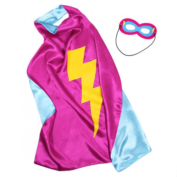 Kids Superhero Cape Double Sided Super Hero Capes for Girls