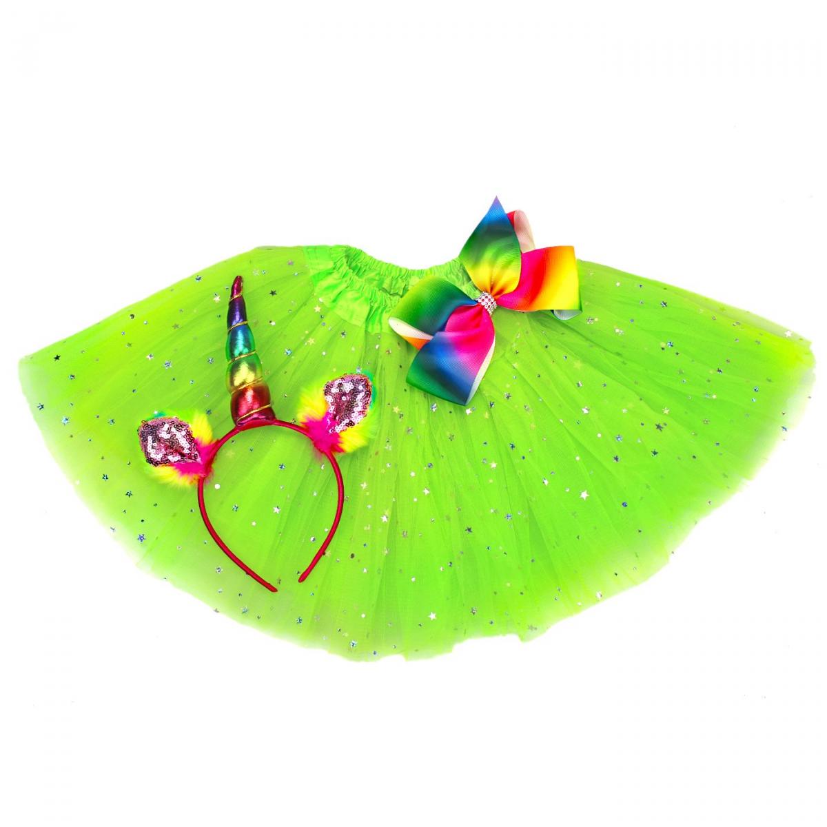 Girls Unicorn Costume Set Birthday Tutu and Headband picture