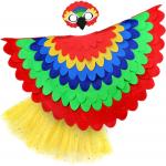 Bird Cape Girls Bird Cape Kids Parrot Costume with Parrot Wings Mask and Tutu