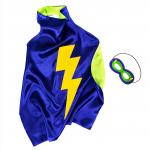 Kids Superhero Cape Double Sided Super Hero Capes for Boys Turquoise Orange