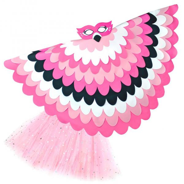 Bird Cape Girls Flamingo Costume Bird Cape and TuTu Kids Wings Mask and Tutu picture