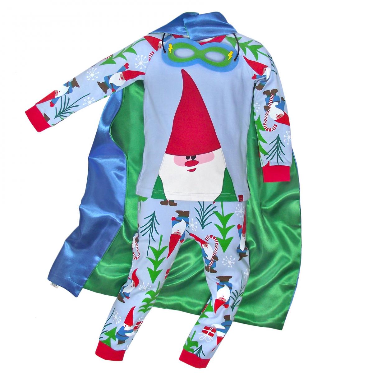 Pajamas, Children's PJs Cotton Jammies Set - Santa Gnome picture