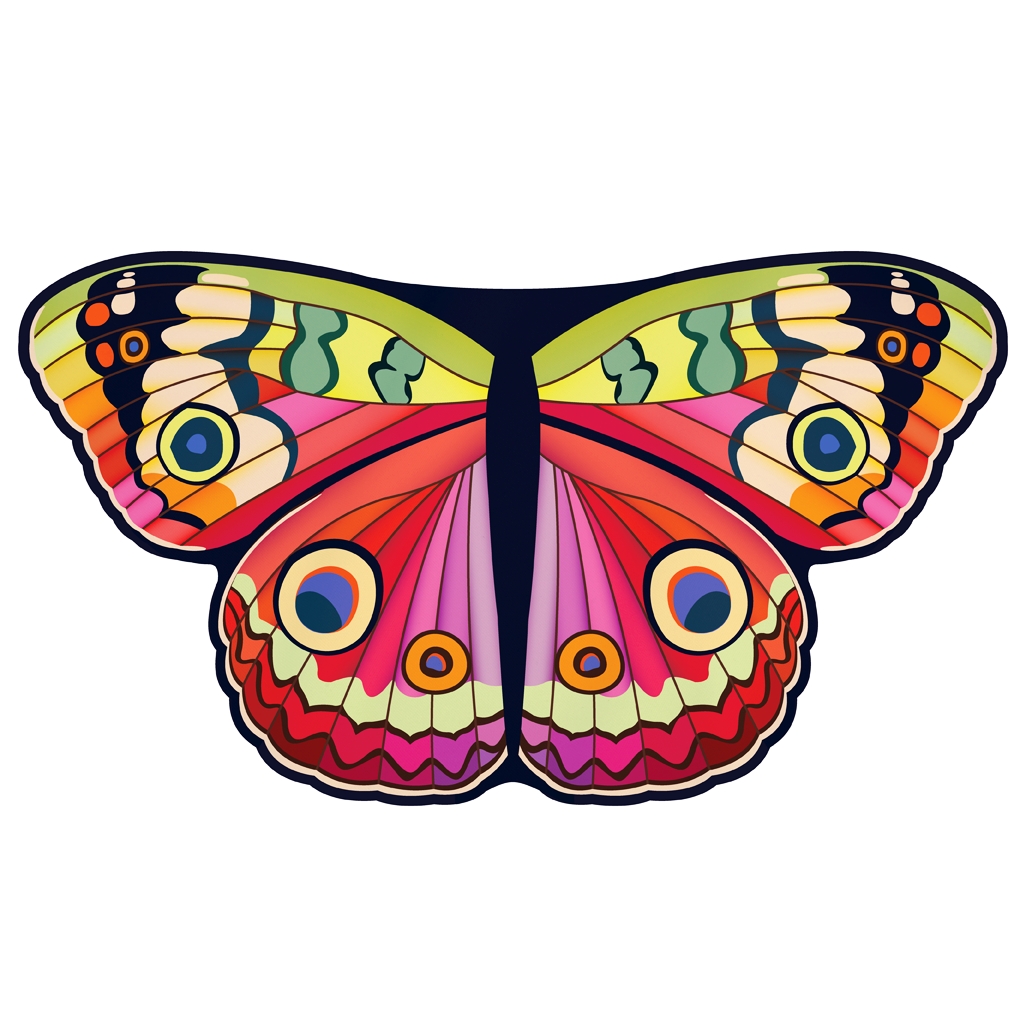 Childrens Butterfly Wings Kids Pink Painted Lady Cape Dress Up Dance Costume Wings picture