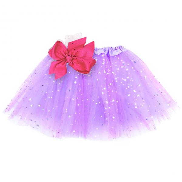 Girls Sparkle Tutu Layered Princess Ballet Skirt Light Purple picture