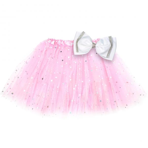 Girls Sparkle Tutu Layered Princess Ballet Skirt Light Pink picture