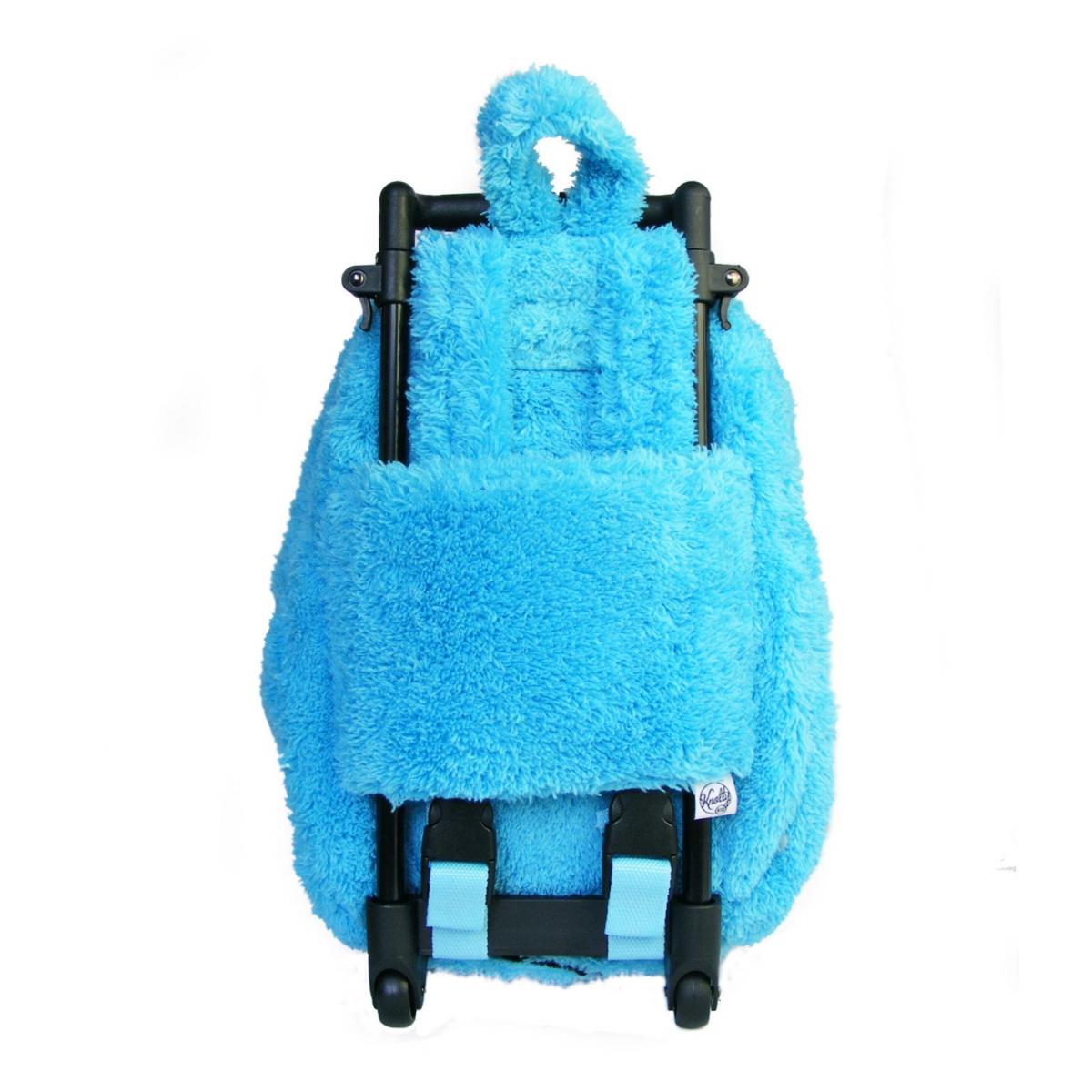 Roller Bag Kids Rolling Backpack Luggage with Removable Plush Stuffed Animal Aviator Bear picture