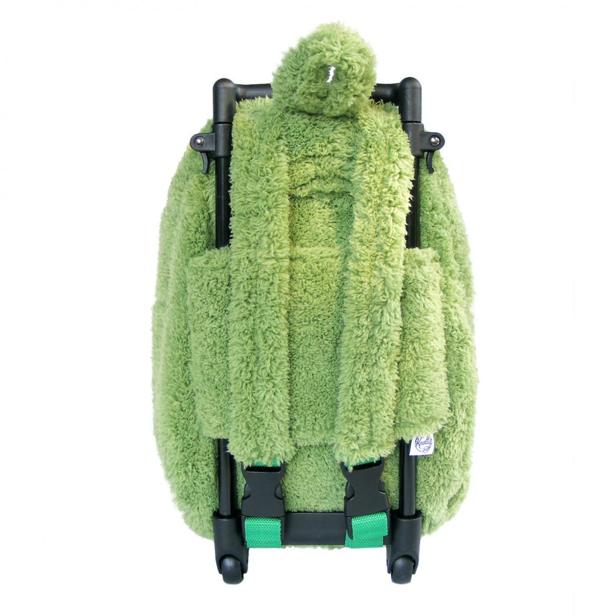 Roller Bag Kids Rolling Backpack Luggage with Removable Stuffed Dinosaur picture