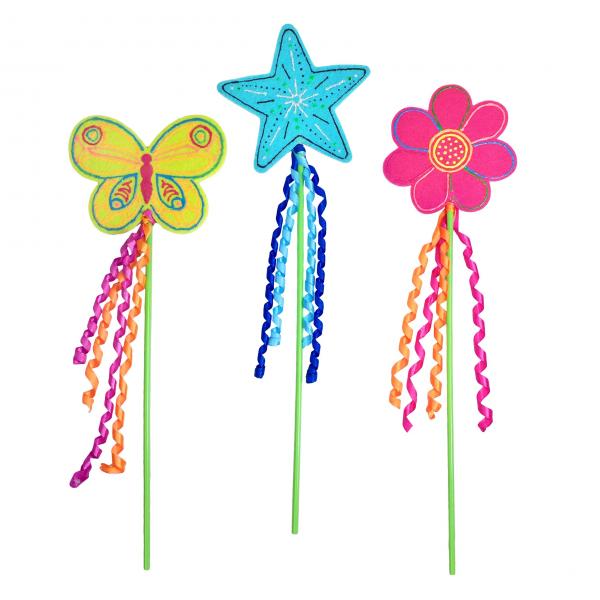 Felt Flower Butterfly Star Wands for Kids Fairy Wand picture