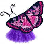 Butterfly Wings Girls Dance Outfit Kids Costume Wing Cape and Tutu