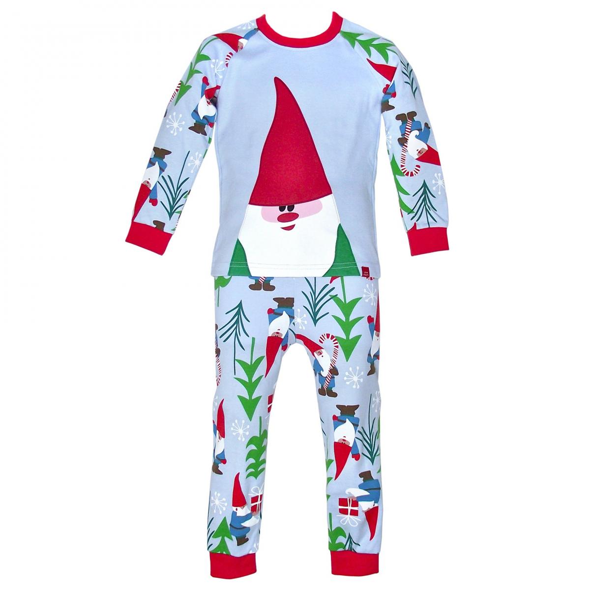 Pajamas, Children's PJs Cotton Jammies Set - Santa Gnome picture