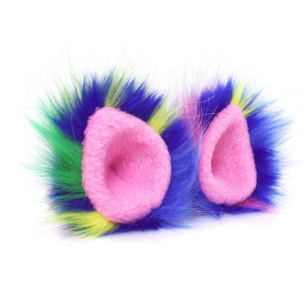 Crazy Furry Pointed Cat or Wolf Ears Animal Costume Accessories Cosplay Ear Clips picture