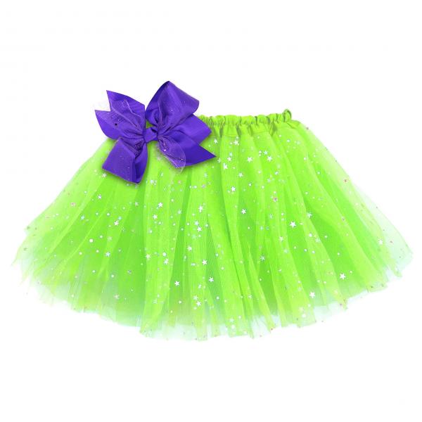 Girls Sparkle Tutu Layered Princess Ballet Skirt Green picture