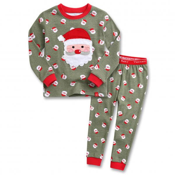 Pajamas, Children's PJs Cotton Jammies Set - Santa picture