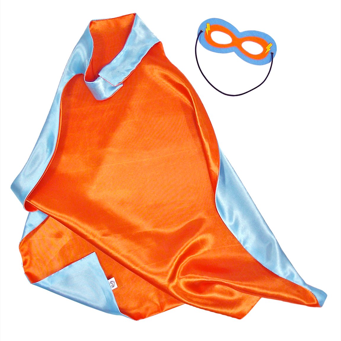 Kids Superhero Cape Double Sided Super Hero Capes for Boys Turquoise Orange picture