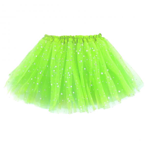 Girls Sparkle Tutu Layered Princess Ballet Skirt Green picture