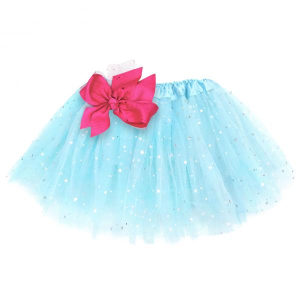 Girls Sparkle Tutu Layered Princess Ballet Skirt Ice Blue picture