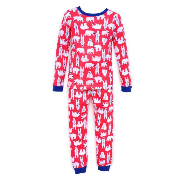 Pajamas, Children's PJs Cotton Jammies Set - Polar Bears picture