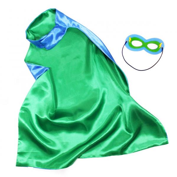 Kids Superhero Cape Double Sided Super Hero Capes for Boys Turquoise Orange picture