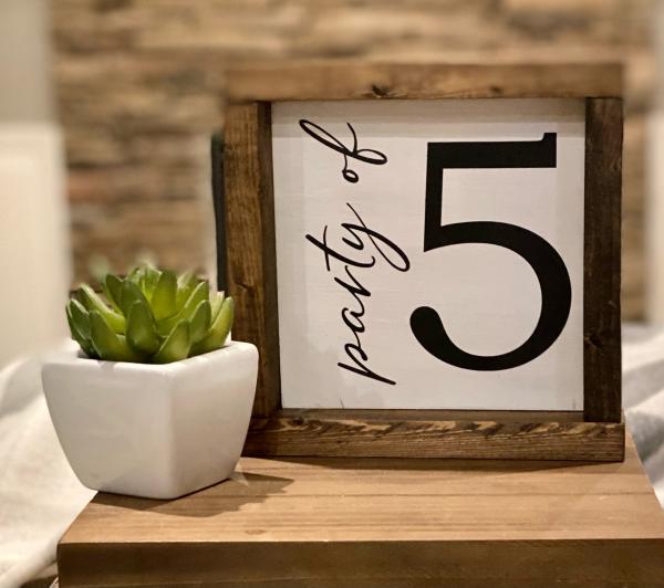 party of 4-5-6 Wood Sign picture