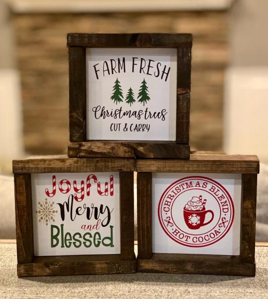 Christmas 6X6 Framed Wood Sign picture