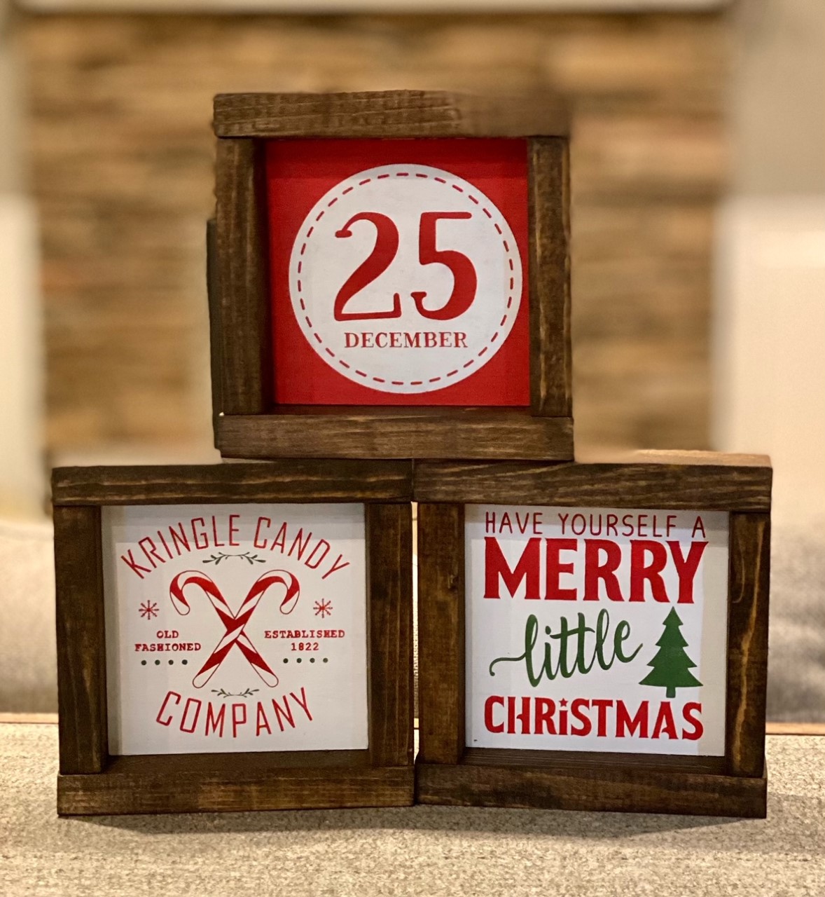 Christmas 6X6 Framed Wood Sign picture