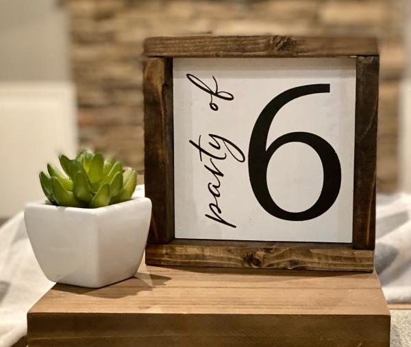 party of 4-5-6 Wood Sign picture