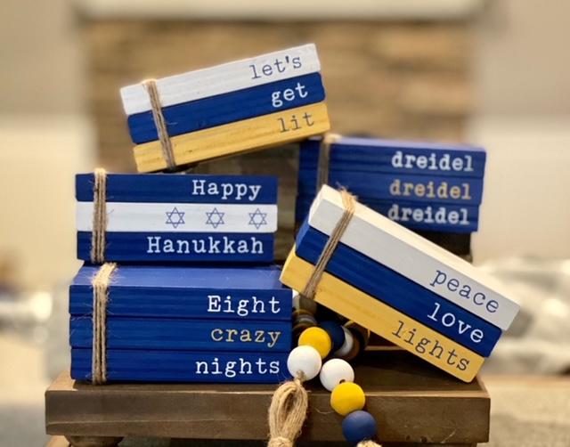 Hanukkah Wooden Book Stacks picture