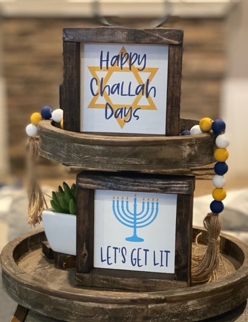 Framed 6X6 Framed Hanukkah Signs