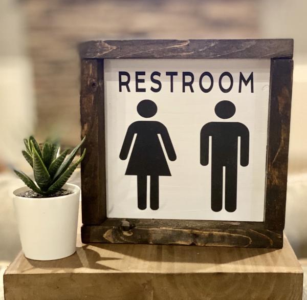 RESTROOM-Handmade Wood Sign picture