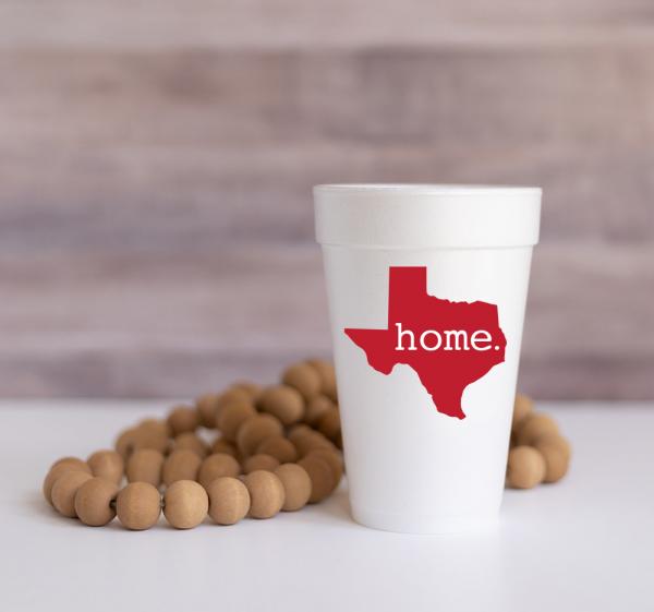 Texas Home Styrofoam Cups