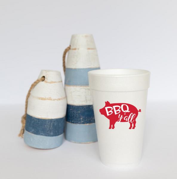 BBQ Y'all Styrofoam Cups