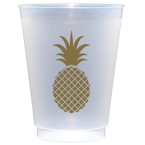 Pineapple Frosted Plastic Cups