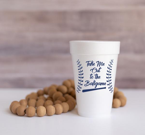 Take Me Out to the Ballgame Styrofoam Cups picture