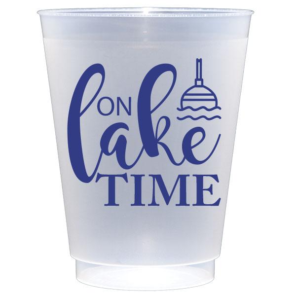 On Lake Time Frosted Plastic Cups picture