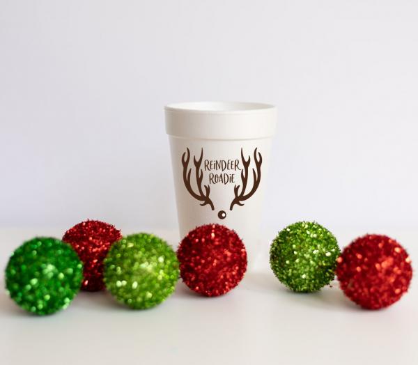 Reindeer Roadie Styrofoam Cups