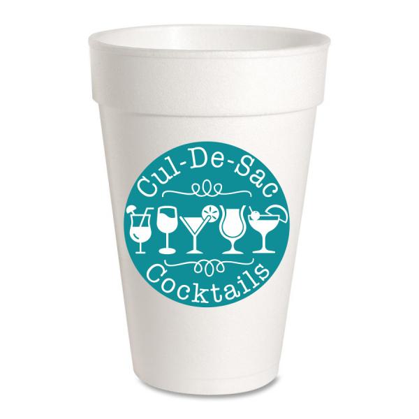 Cul-De-Sac Cocktails Styrofoam Cups