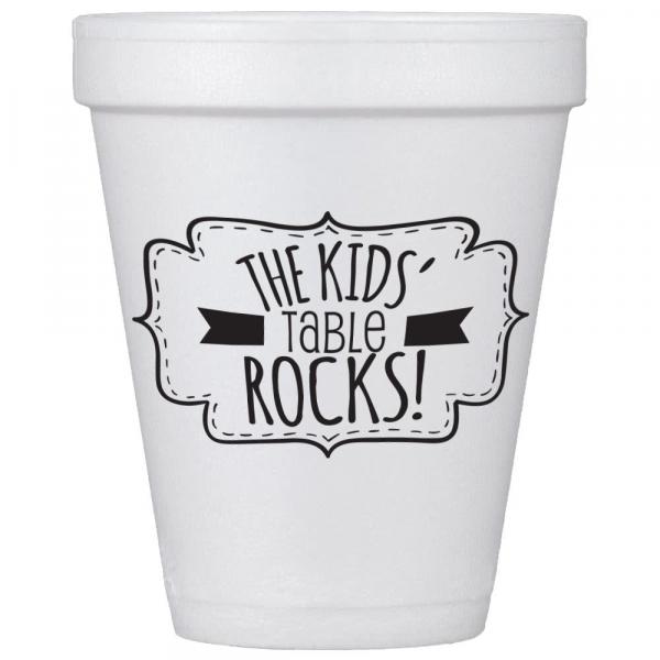 The Kids' Table Rocks Styrofoam Cups