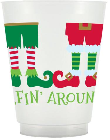 Elfin' Around Frosted Plastic Cups