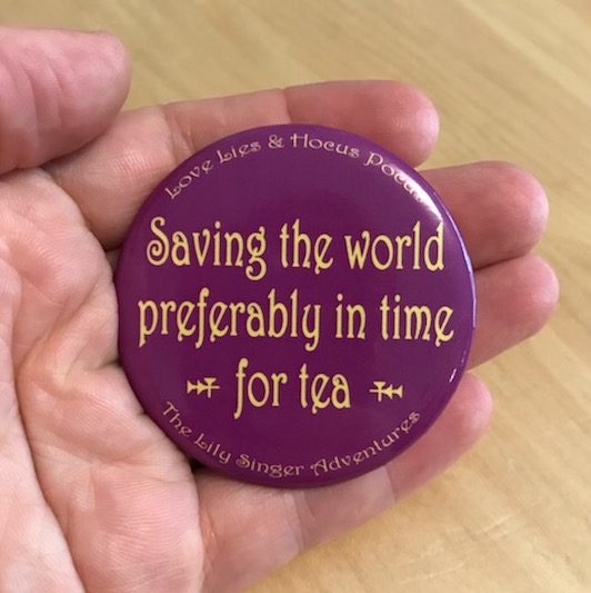 Signed Snarky Quote Button - Saving the World picture