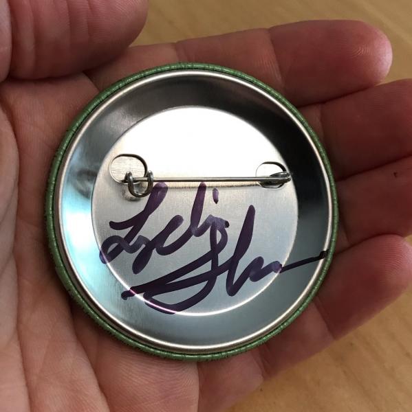 Signed Snarky Quote Button - Saving the World picture