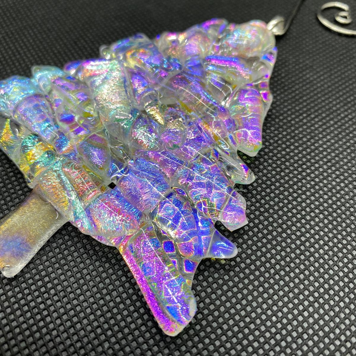 Dichroic Tree Ornament - 6 picture