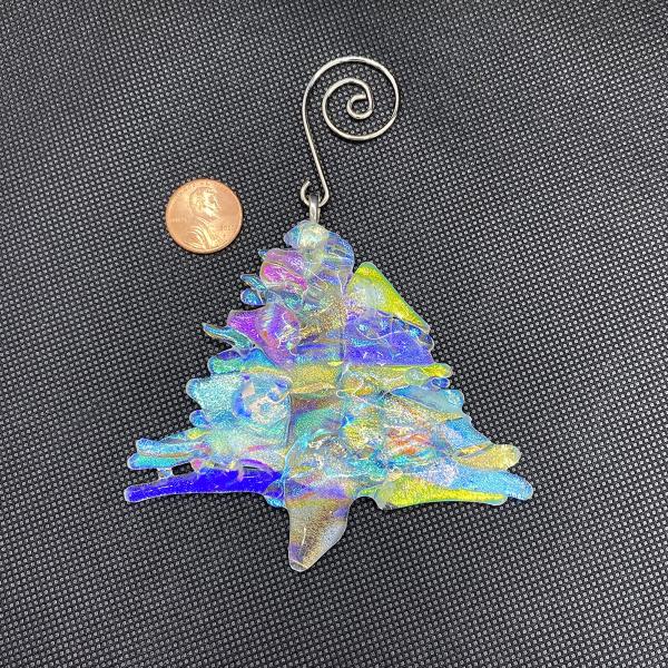 Dichroic Tree Ornament - 3 picture