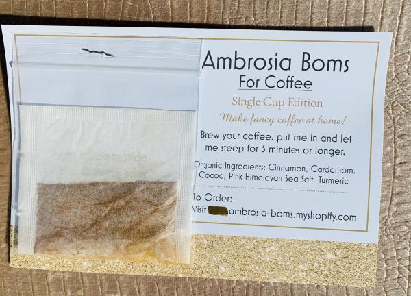 Ambrosia Boms for Coffee Single Cup Stocking Stuffers