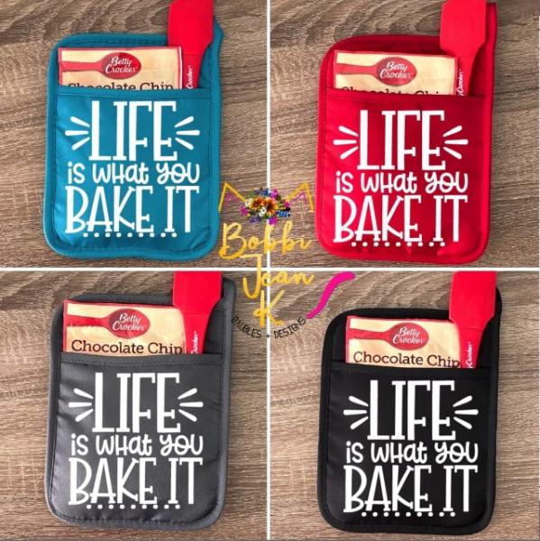 Life is What You Bake It Pot Holder Gift Set