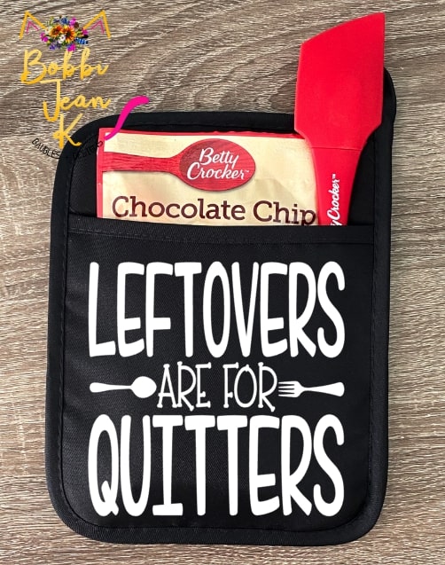 Leftovers Are For Quitters Pot Holder Gift Set picture