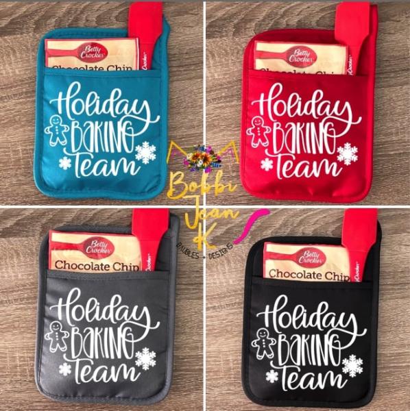 Holiday Baking Team Pot Holder Gift Set picture