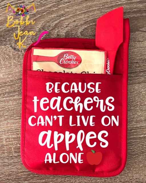 Because Teachers Can't Live on Apples Alone Pot Holder Gift Set picture